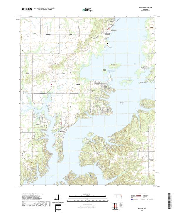 Bernice topographic map thumbnail