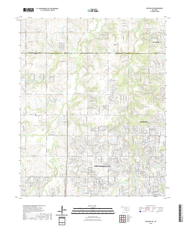 Bethany NE topographic map thumbnail