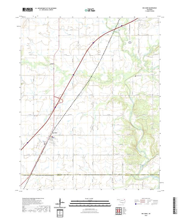 Big Cabin topographic map thumbnail