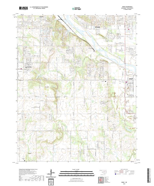 Bixby topographic map thumbnail