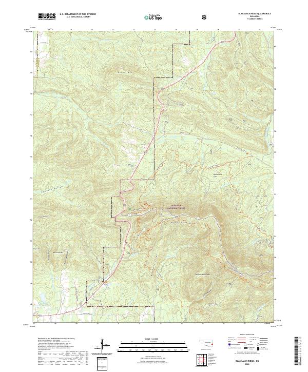 Blackjack Ridge topographic map thumbnail