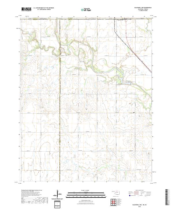 Blackwell NW topographic map thumbnail