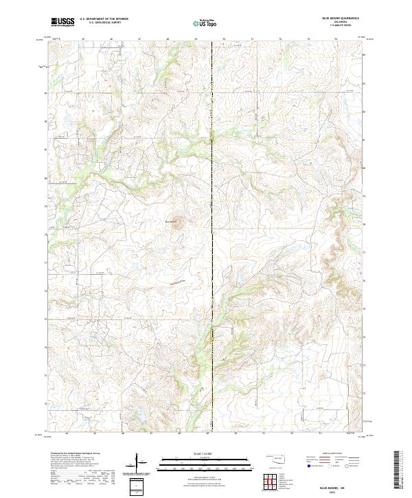 Blue Mound topographic map thumbnail