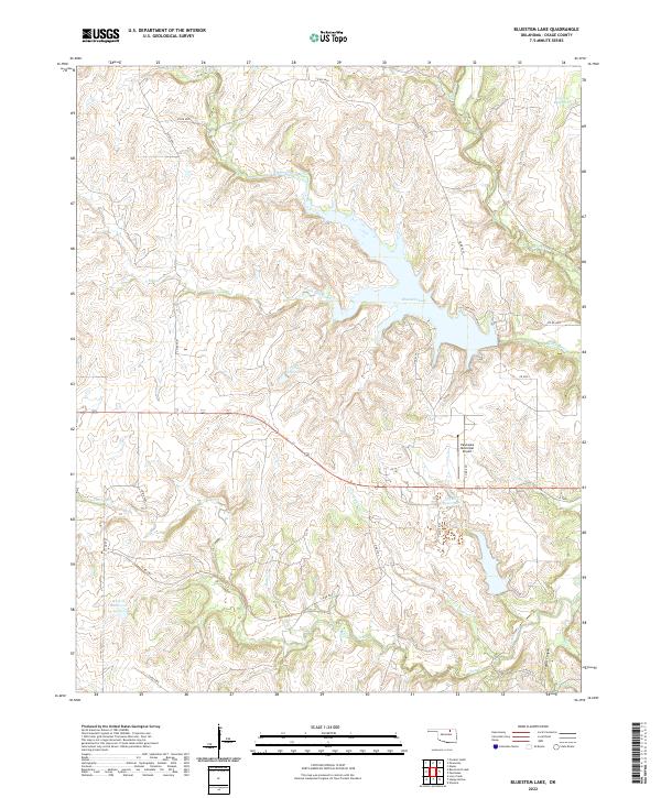 Bluestem Lake topographic map thumbnail