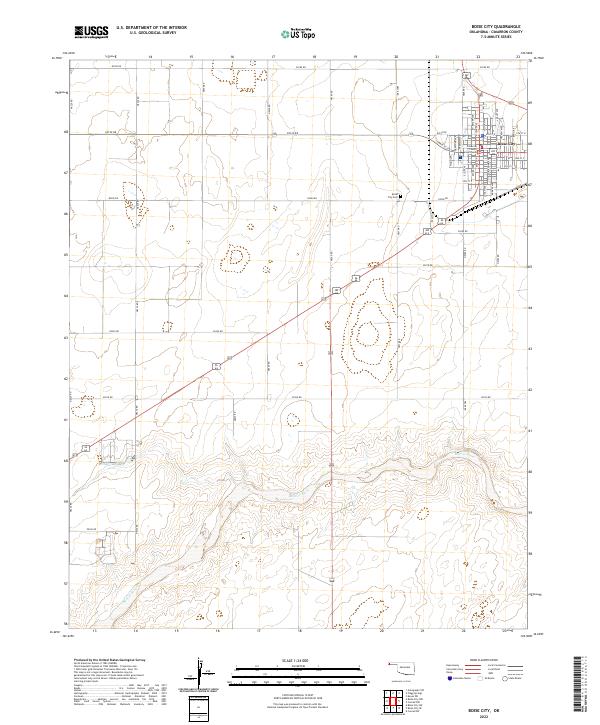 Boise City topographic map thumbnail