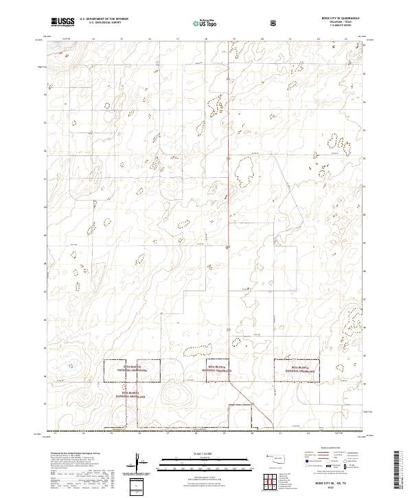 Boise City SE topographic map thumbnail