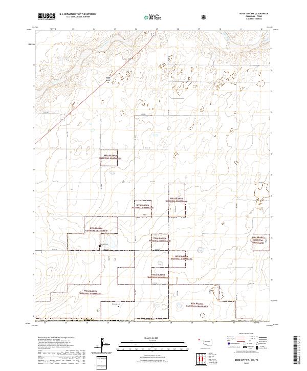 Boise City SW topographic map thumbnail