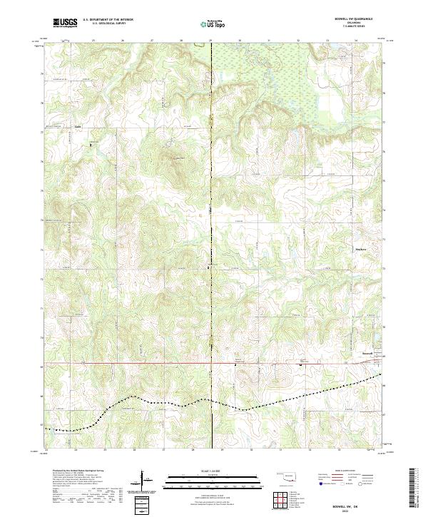 Boswell SW topographic map thumbnail