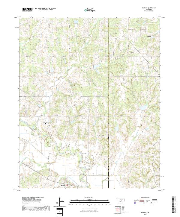 Bradley topographic map thumbnail