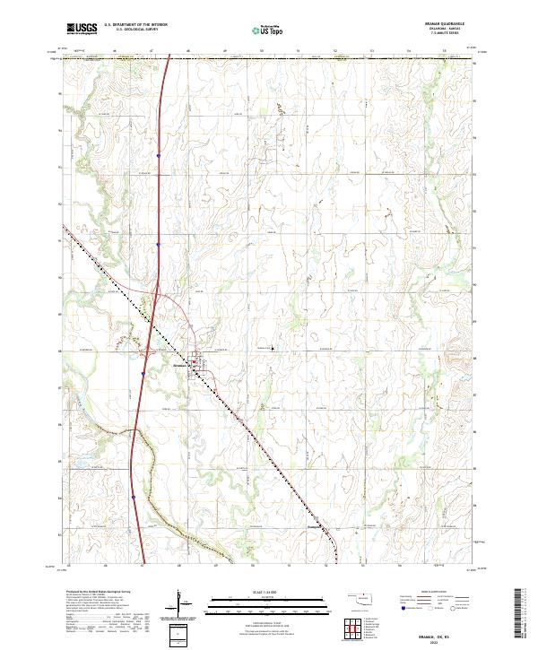 Braman topographic map thumbnail