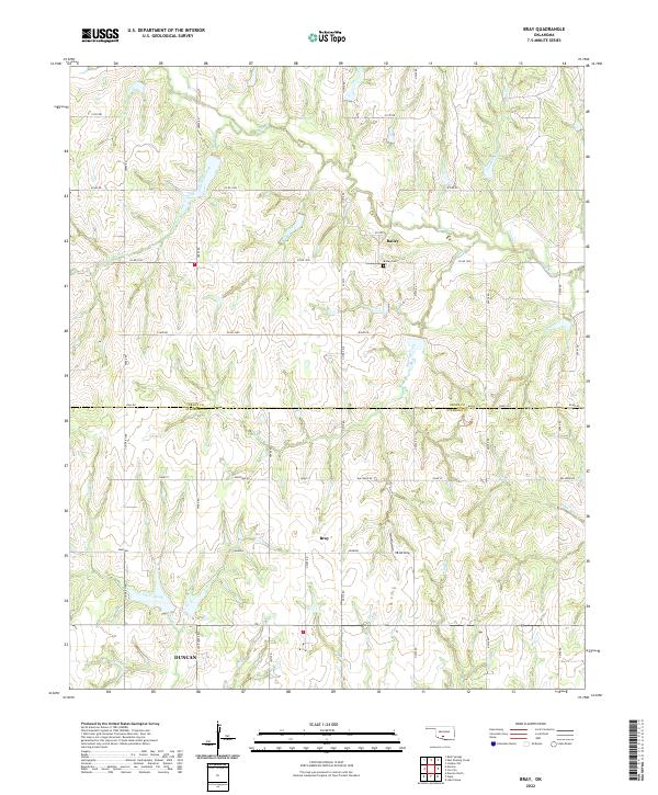 Bray topographic map thumbnail