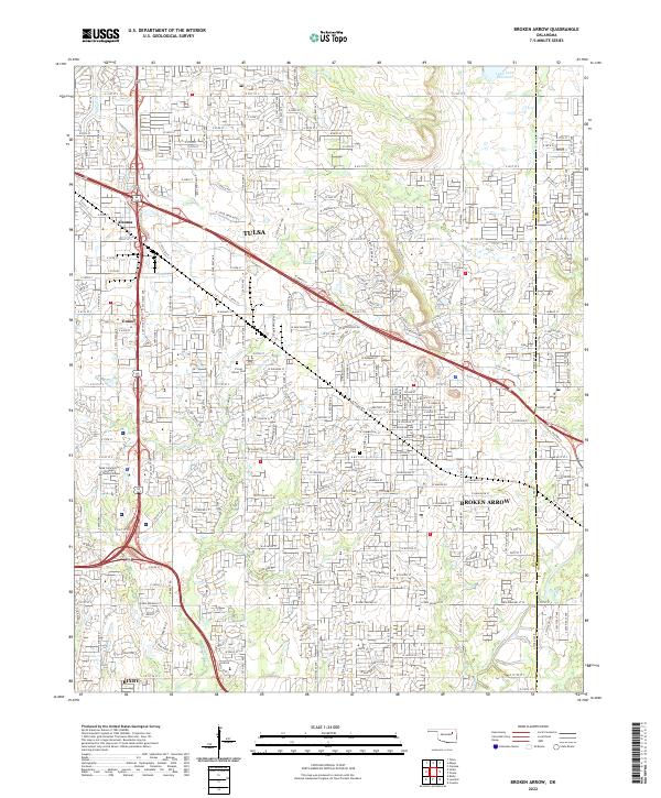 Broken Arrow topographic map thumbnail