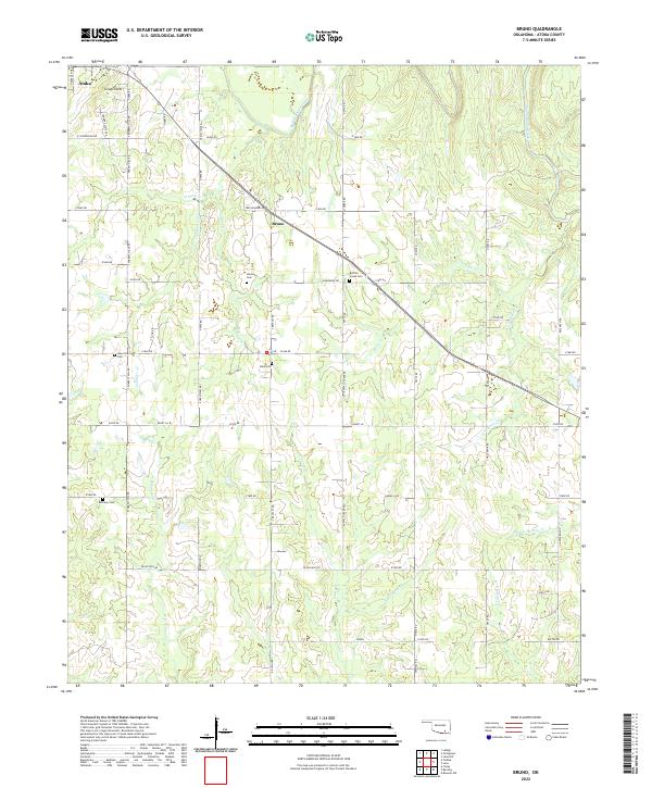 Bruno topographic map thumbnail