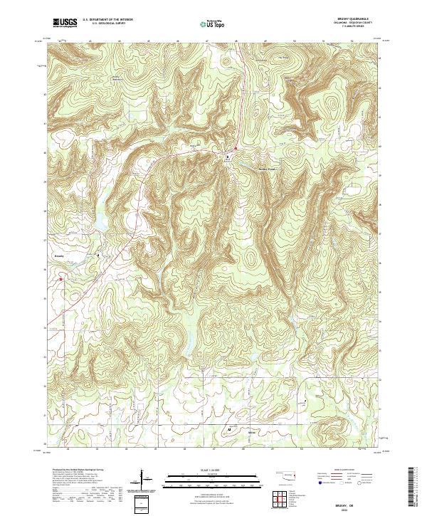 Brushy topographic map thumbnail