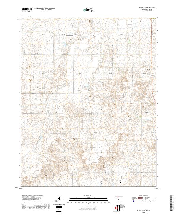 Buffalo NW topographic map thumbnail