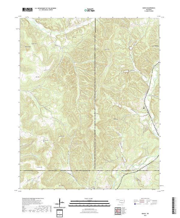 Bunch topographic map thumbnail