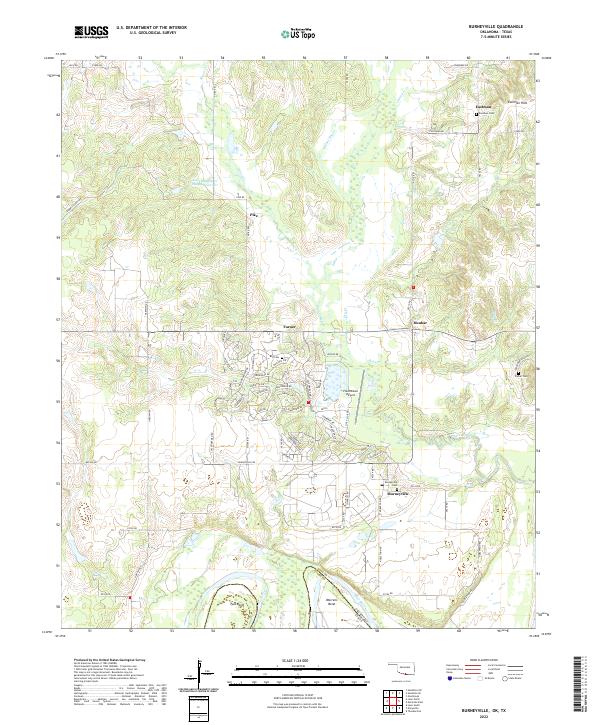 Burneyville topographic map thumbnail