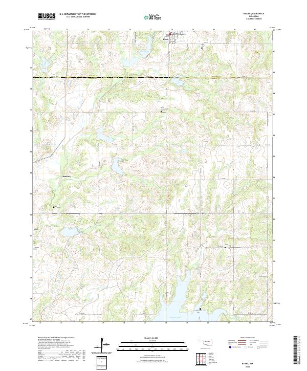 Byars topographic map thumbnail
