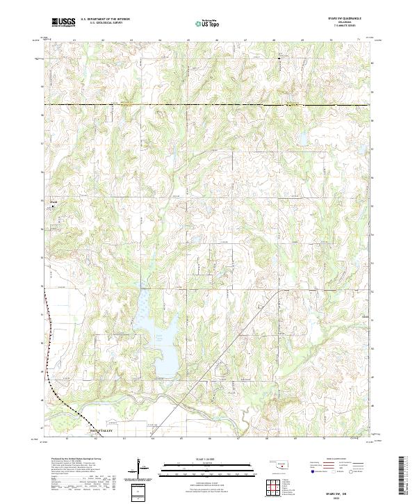 Byars SW topographic map thumbnail