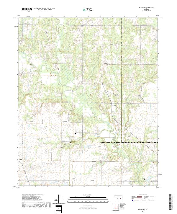 Caddo NW topographic map thumbnail