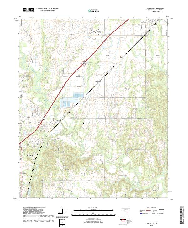 Caddo South topographic map thumbnail