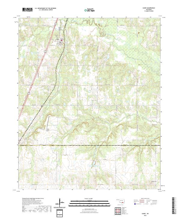 Caney topographic map thumbnail