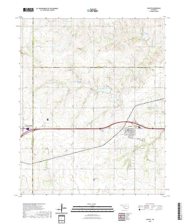 Canute topographic map thumbnail