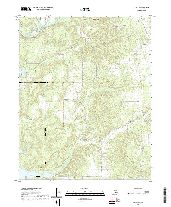 Cedar Crest topographic map thumbnail