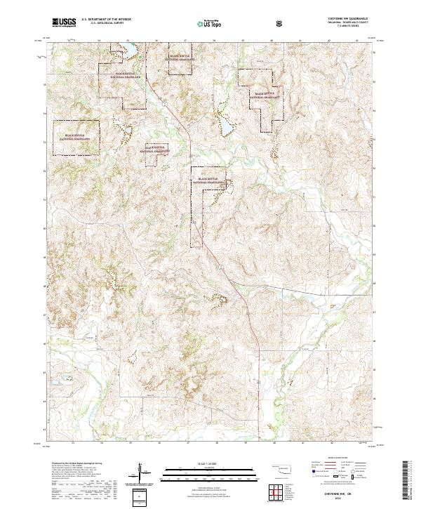 Cheyenne NW topographic map thumbnail