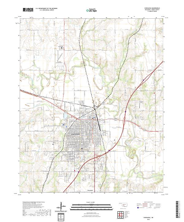 Chickasha topographic map thumbnail