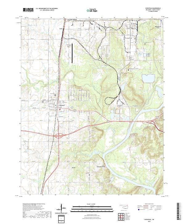 Chouteau topographic map thumbnail
