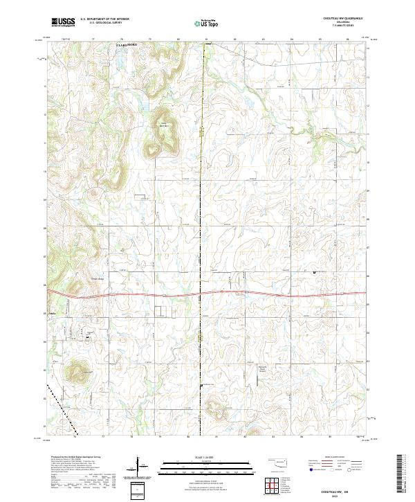Chouteau NW topographic map thumbnail