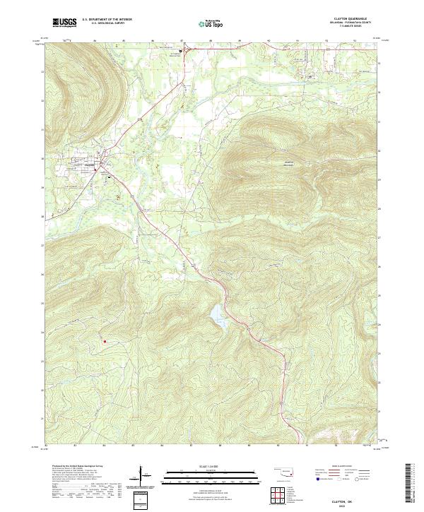 Clayton topographic map thumbnail