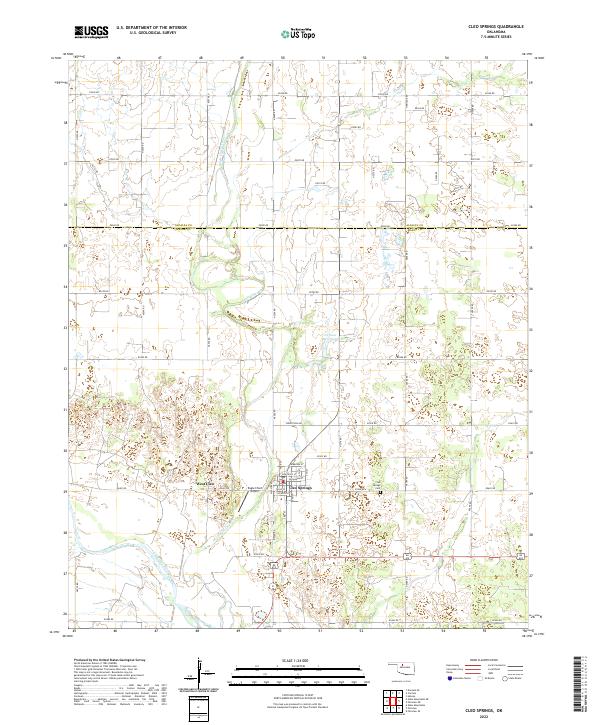 Cleo Springs topographic map thumbnail
