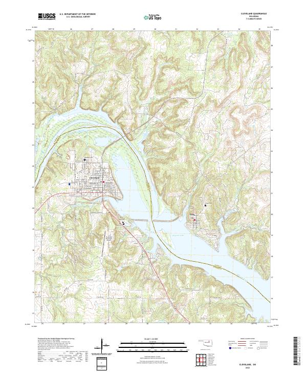 Cleveland topographic map thumbnail