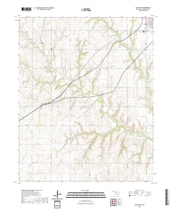 Clinton NE topographic map thumbnail