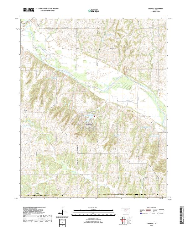 Cogar NW topographic map thumbnail