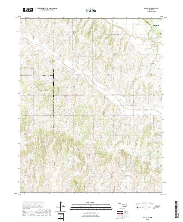 Cogar SE topographic map thumbnail