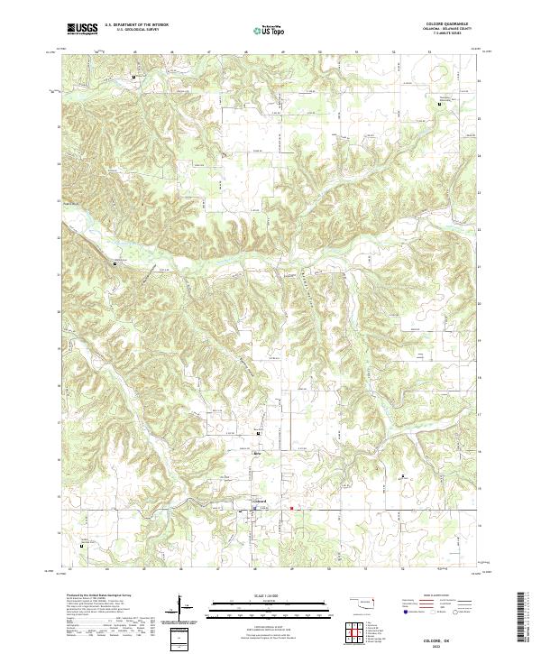 Colcord topographic map thumbnail