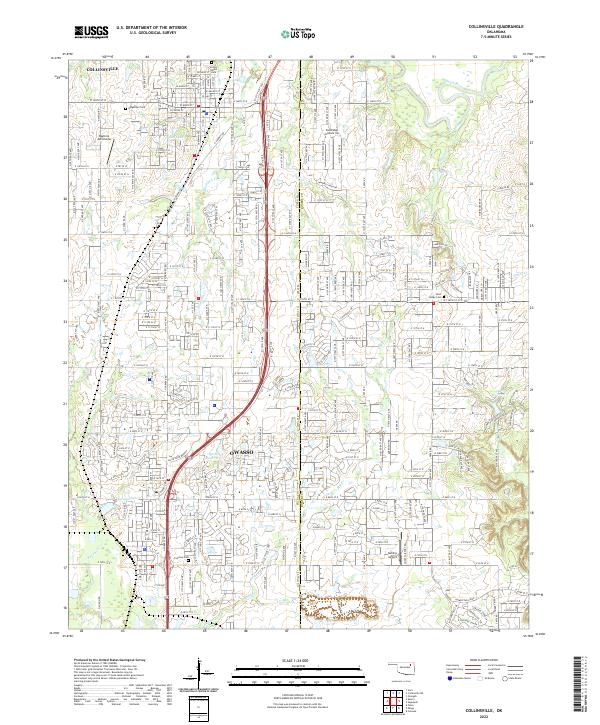 Collinsville topographic map thumbnail