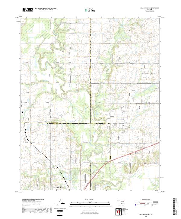 Collinsville NE topographic map thumbnail