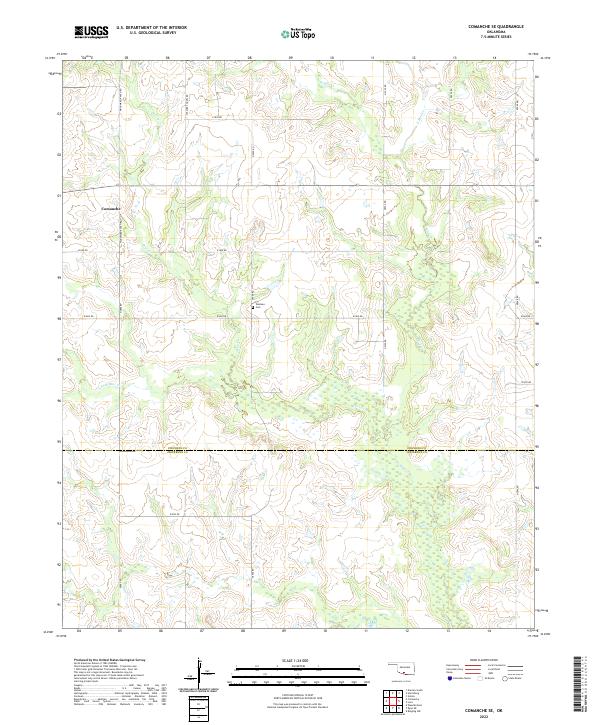 Comanche SE topographic map thumbnail