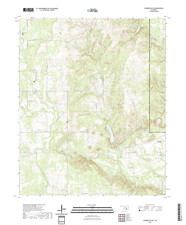 Connerville NE topographic map thumbnail
