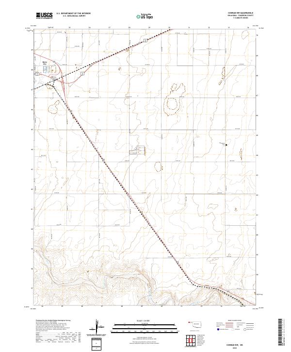 Conrad NW topographic map thumbnail