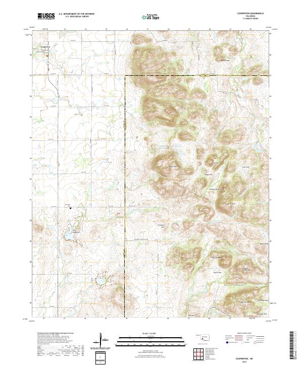 Cooperton topographic map thumbnail
