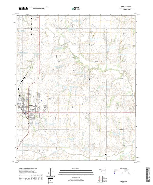 Cordell topographic map thumbnail