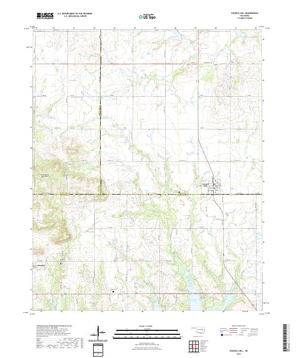Council Hill topographic map thumbnail