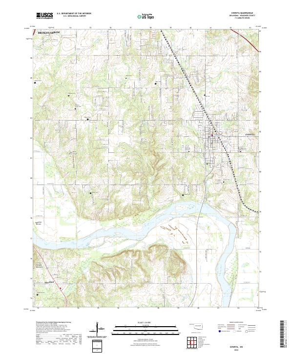 Coweta topographic map thumbnail