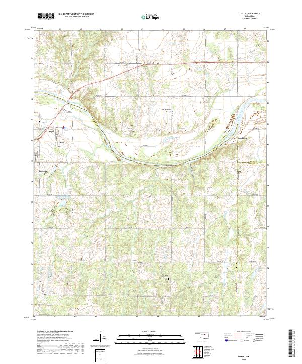 Coyle topographic map thumbnail