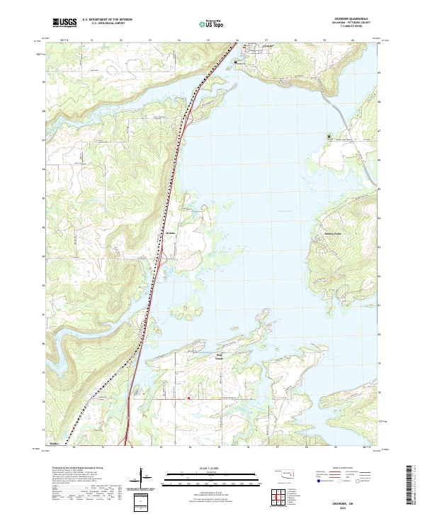 Crowder topographic map thumbnail